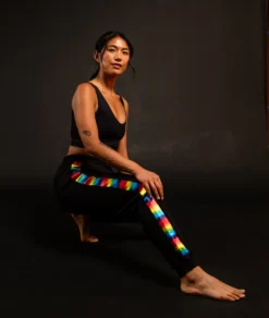 French Terry Jogger - Metallic Rainbow(French Terry Jogger Rainbow Highlight) -Tomboyx Underwear Store MetallicRainbowJoggerOF1