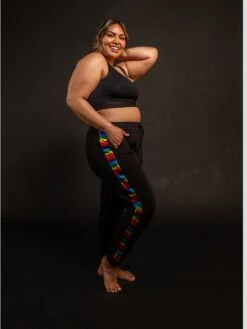 French Terry Jogger - Metallic Rainbow(French Terry Jogger Rainbow Highlight) -Tomboyx Underwear Store MetallicRainbowJoggerOF3