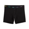 6" Fly Boxer Briefs - TENCEL™ Modal Black X= Rainbow(6 Fly Boxer Briefs Tencel Modal Black X Rainbow)