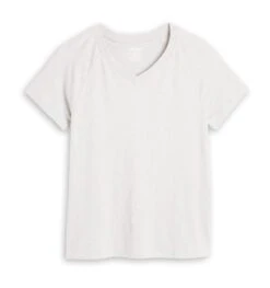 Short Sleeve Jersey Slub V Neck Tee - Natural(Short Sleeve Jersey Slub V Neck Tee Natural) -Tomboyx Underwear Store Natural Short Sleeve Jersey Slub Raglan V Neck 1