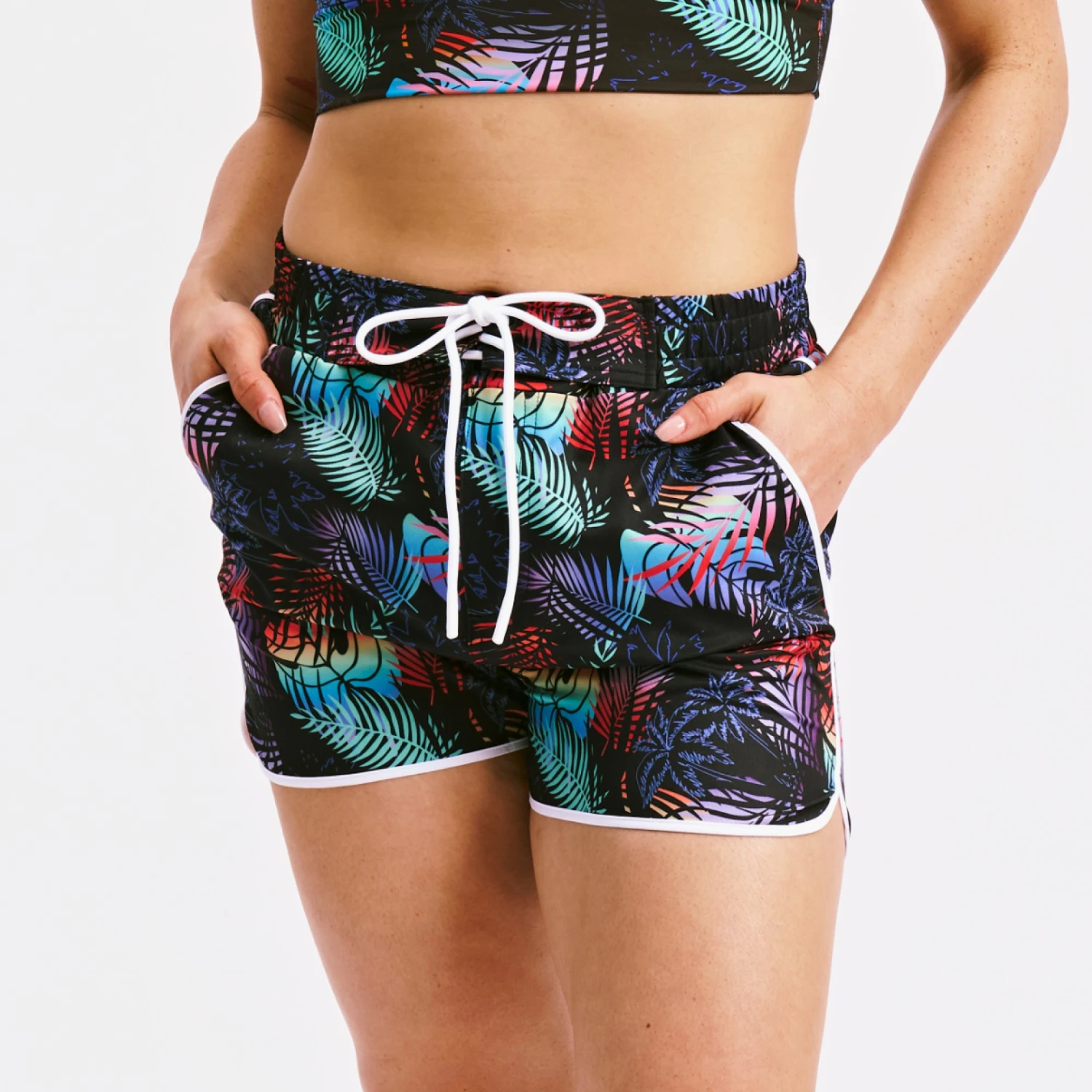 Swim 2.5" High Waisted Board Shortie - Palm Dreams(Swim 2 5 High Waisted Board Shortie Palm Dreams) 1 Swim 2.5" High Waisted Board Shortie - Palm Dreams(Swim 2 5 High Waisted Board Shortie Palm Dreams)