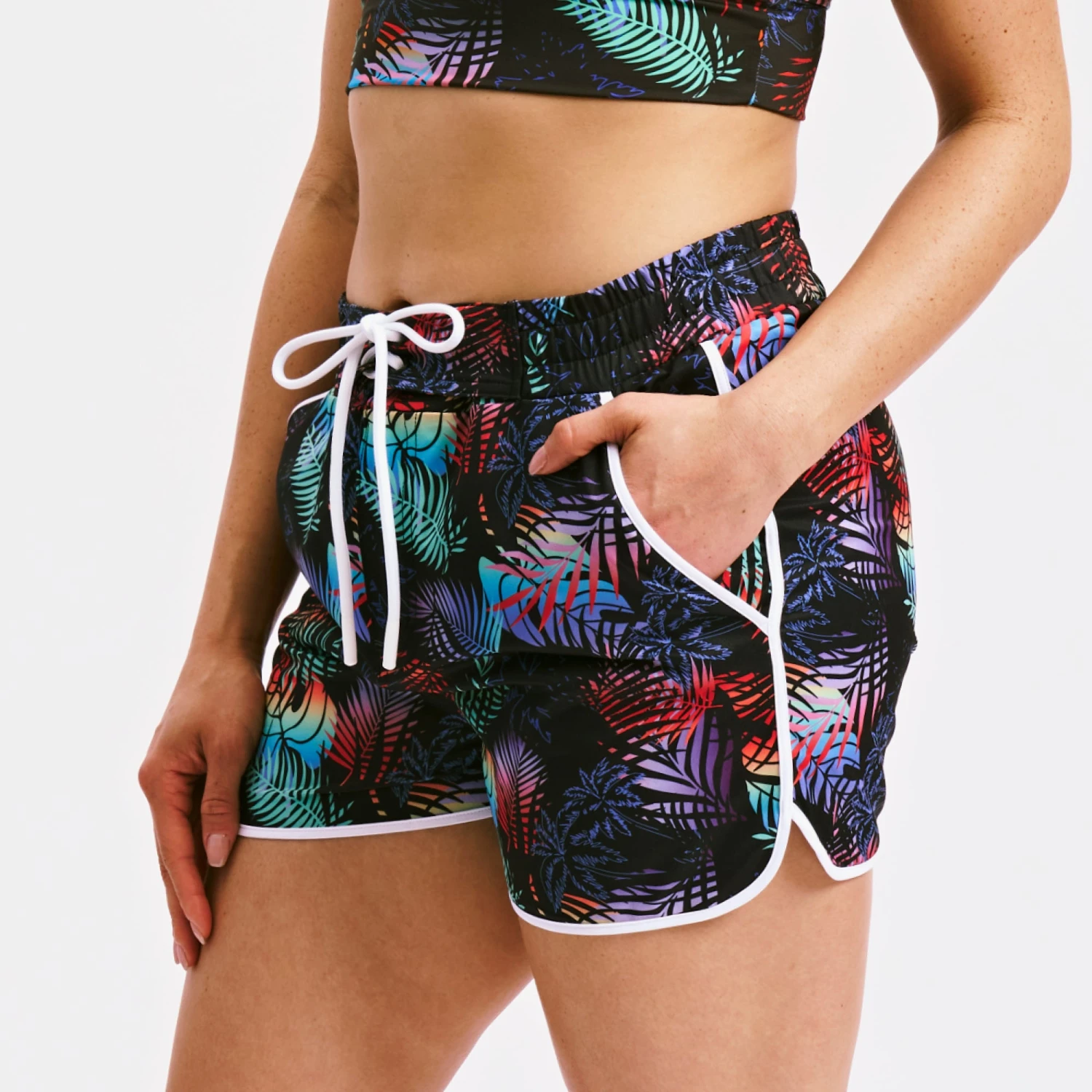 Swim 2.5" High Waisted Board Shortie - Palm Dreams(Swim 2 5 High Waisted Board Shortie Palm Dreams) 2 Swim 2.5" High Waisted Board Shortie - Palm Dreams(Swim 2 5 High Waisted Board Shortie Palm Dreams) - Image 2