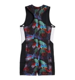 Swim 4.5" Zip Up Unisuit - Palm Dreams(Swim 4 5 Zip Up Unisuit Palm Dreams) -Tomboyx Underwear Store Palm Dreams Swim 4.5in Zip Up Unisuit 2