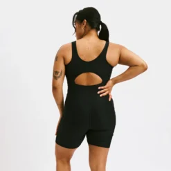 Swim 6" Reversible Sleeveless Unisuit - Palm Dreams(Swim 6 Reversible Sleeveless Unisuit Palm Dreams) -Tomboyx Underwear Store Palm Dreams Swim 6 Reversible UnisuitOF4