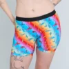 6" No Fly Boxer Briefs - Pride Rainbow Dragon(6 No Fly Boxer Briefs Pride Rainbow Dragon)