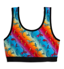 Essentials Soft Bra - Pride Rainbow Dragon(Essentials Soft Bra Pride Rainbow Dragon) -Tomboyx Underwear Store Pride Rainbow Dragon Essentials Soft Bra 1