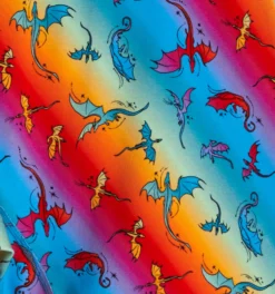 Essentials Soft Bra - Pride Rainbow Dragon(Essentials Soft Bra Pride Rainbow Dragon) -Tomboyx Underwear Store Pride Rainbow Dragon Fabric Detail