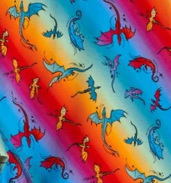 Racerback Soft Bra - Pride Rainbow Dragon(Racerback Soft Bra Pride Rainbow Dragon) -Tomboyx Underwear Store Pride Rainbow Dragon Fabric Detail 3