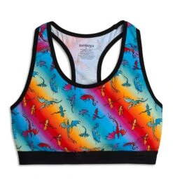 Racerback Soft Bra - Pride Rainbow Dragon(Racerback Soft Bra Pride Rainbow Dragon) -Tomboyx Underwear Store Pride Rainbow Dragon Racerback Bra 1