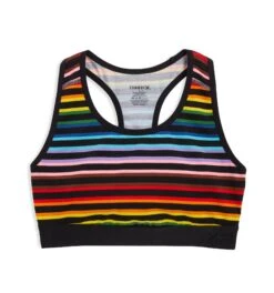 Racerback Soft Bra - Progress Pride Stripes(Rsb Progress) -Tomboyx Underwear Store ProgressPrideStripes RacerbackBra 1