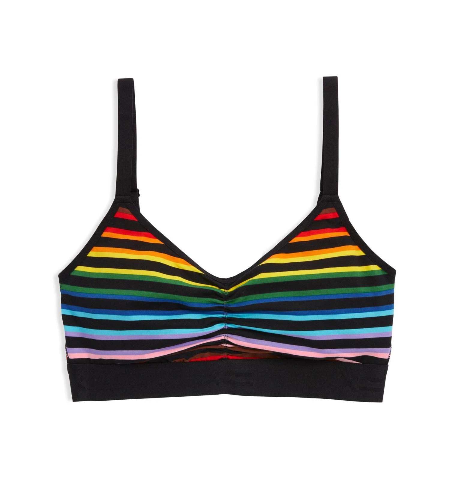 V Neck Bralette - Progress Pride Stripes(Bralette Progress) 1 V Neck Bralette - Progress Pride Stripes(Bralette Progress)