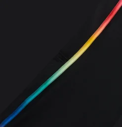 Swim Racerback Zip Compression Top - Black Rainbow Ombre(Swim Racerback Zip Compression Top Black Rainbow Ombre) -Tomboyx Underwear Store RainbowOmbreFabricDetail 1