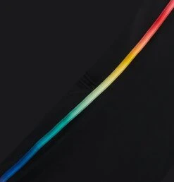 Swim 7" Heritage Board Shorts - Black Rainbow Ombre(Swim 7 Heritage Board Shorts Black Rainbow Ombre) -Tomboyx Underwear Store RainbowOmbreFabricDetail 5