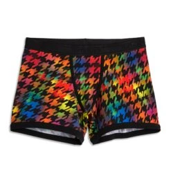 4.5" Trunks - Rainbow Houndstooth(4 5 Trunks Rainbow Houndstooth) -Tomboyx Underwear Store Rainbow Houndstooth 4.5in Trunks 1