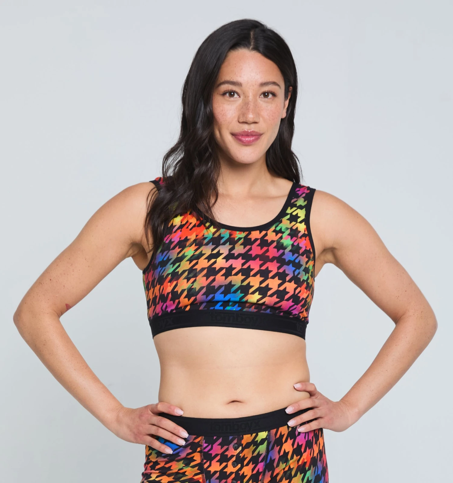 Essentials Soft Bra - Rainbow Houndstooth(Essentials Soft Bra Rainbow Houndstooth) 1 Essentials Soft Bra - Rainbow Houndstooth(Essentials Soft Bra Rainbow Houndstooth)