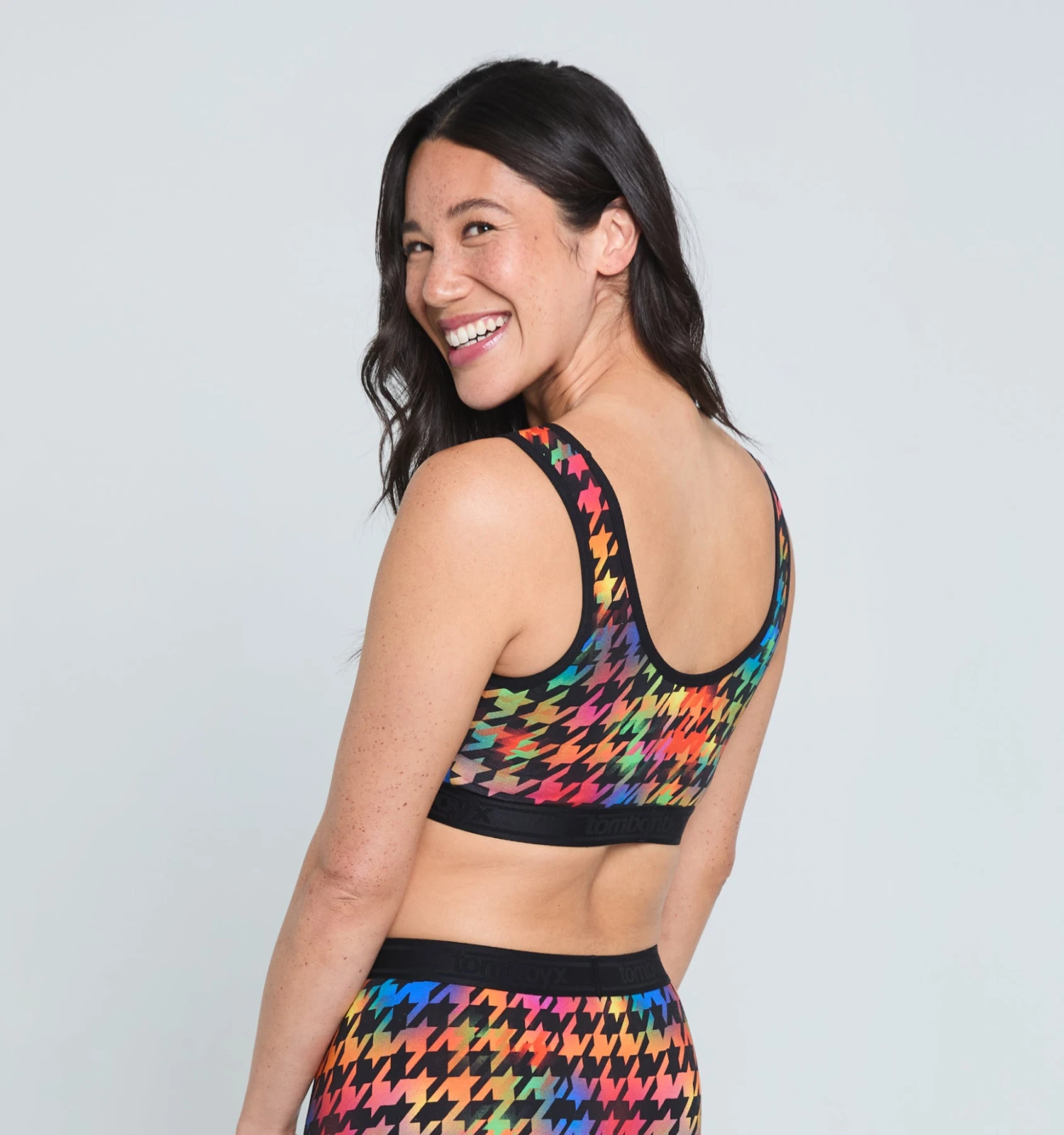 Essentials Soft Bra - Rainbow Houndstooth(Essentials Soft Bra Rainbow Houndstooth) 2 Essentials Soft Bra - Rainbow Houndstooth(Essentials Soft Bra Rainbow Houndstooth) - Image 2