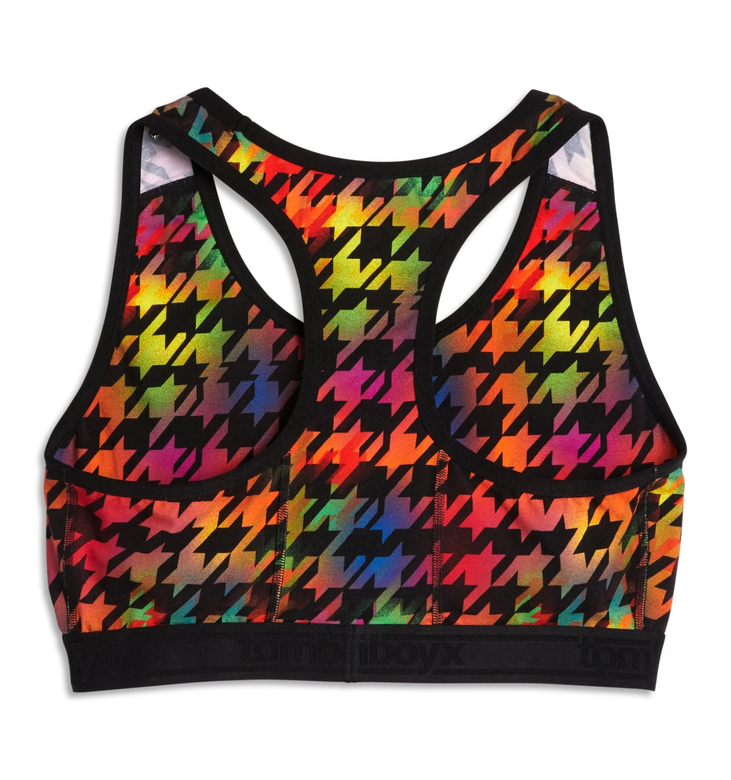 Racerback Soft Bra - Rainbow Houndstooth(Racerback Soft Bra Rainbow Houndstooth) 4 Racerback Soft Bra - Rainbow Houndstooth(Racerback Soft Bra Rainbow Houndstooth) - Image 4