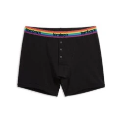 6" Fly Boxer Briefs - Black Rainbow Logo(6 Fly Boxer Briefs Rainbow Logo)