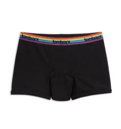 First Line Period 4.5" Trunks - Black Rainbow Logo(First Line Period 4 5 Trunks Black Rainbow Logo)
