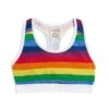 Racerback Soft Bra - Rainbow Pride Stripes(Racerback Soft Bra Rainbow Pride Stripes)