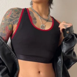 Racerback Soft Bra - Red Edge(Racerback Soft Bra Red Edge) -Tomboyx Underwear Store Red Edge Racerback Soft BraUGC1