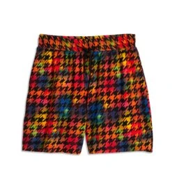 Solarmesh 7" Short - Rainbow Houndstooth(Solarmesh 7 Short Rainbow Houndstooth) -Tomboyx Underwear Store Solarmesh Rainbow Houndstooth 7in Short 1