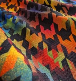 Solarmesh Tank - Rainbow Houndstooth(Solarmesh Tank Rainbow Houndstooth) -Tomboyx Underwear Store SolorMeshHoundstoothFabricDetail2