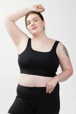 Straight Up Soft Bra - X= Black(Straight Up Soft Bra X Black) -Tomboyx Underwear Store Straight Up Soft Bra X Black OF 3