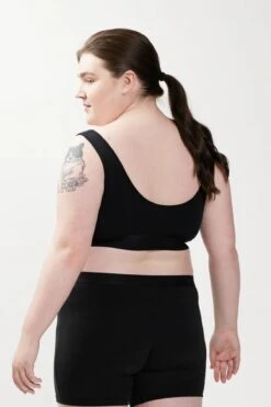 Straight Up Soft Bra - X= Black(Straight Up Soft Bra X Black) -Tomboyx Underwear Store Straight Up Soft Bra X Black OF 4