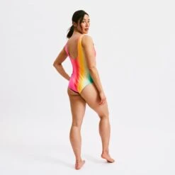 Swim Reversible One-Piece - Melting Rainbow(Swim Reversible One Piece Melting Rainbow) -Tomboyx Underwear Store Swim Melting Rainbow Reversible One PieceOF3