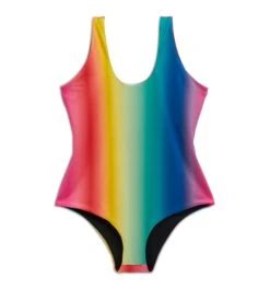 Swim Reversible One-Piece - Melting Rainbow(Swim Reversible One Piece Melting Rainbow) -Tomboyx Underwear Store Swim Melting Rainbow Reversible One Piece 1