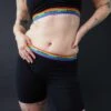 9" Boxer Briefs - Black Rainbow Logo(9 Boxer Briefs Rainbow Logo)