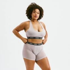 Powermesh 4.5" Trunks - Ultimate Gray(Powermesh 4 5 Trunks Ultimate Gray) -Tomboyx Underwear Store Ultimate Gray Powermesh 4.5in TrunksOF3