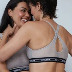 Powermesh Bralette - Ultimate Gray(Powermesh Bralette Ultimate Gray) -Tomboyx Underwear Store Ultimate Gray Powermesh BraletteOF6