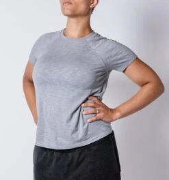 Short Sleeve Jersey Slub Raglan Tee - Ultimate Gray(Short Sleeve Jersey Slub Raglan Tee Ultimate Gray)