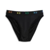 Tucking High Leg Bikini - Black X= Rainbow(Tucking High Leg Bikini Black X Rainbow)